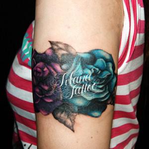 薔薇のカバーアップ・タトゥー