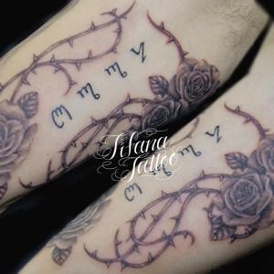 薔薇|荊棘のタトゥー