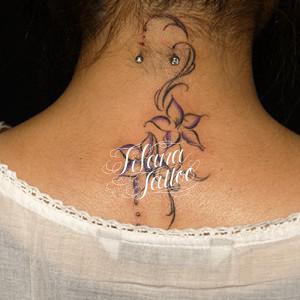 Plumeria Tribal Tattoo