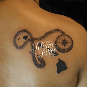 コンパス|地図のタトゥー