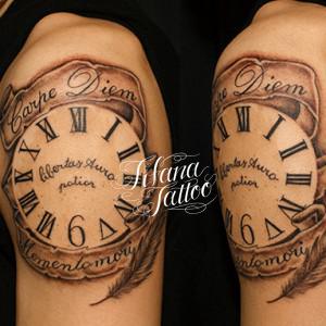 時計のタトゥー|刺青作品画像