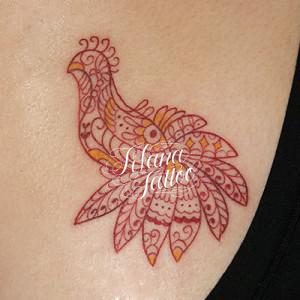 孔雀のペイズリー・タトゥー