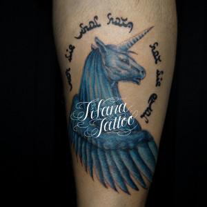 ユニコーンのタトゥー