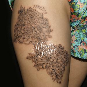 菊の刺青作品画像