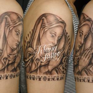 マリア様|バラ|燕|文字のタトゥー