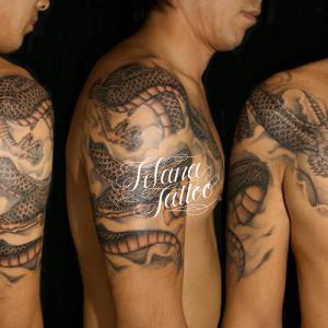 龍の烏彫り作品画像