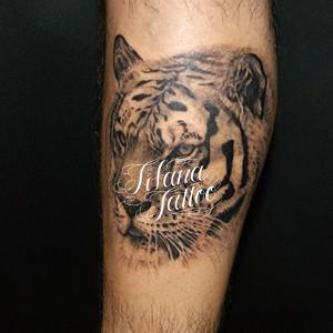 虎のポートレイトタトゥー