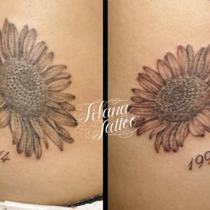 ひまわりのタトゥー