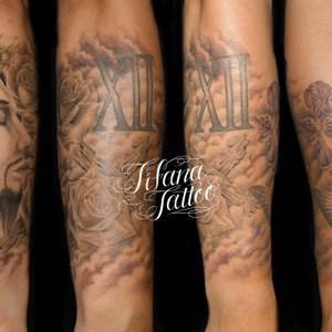 キリスト|薔薇|天使|蝶のタトゥー