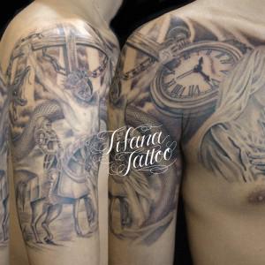 マリア様|懐中時計|蛇|磔刑|馬のタトゥー