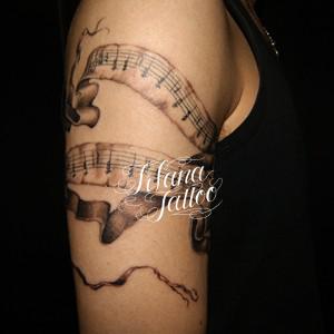 楽譜のタトゥー