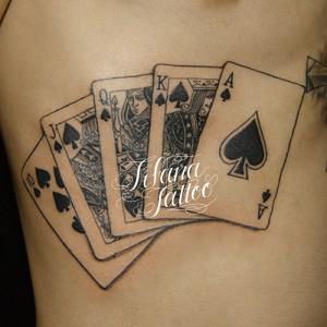 Royal Straight Flash Tattoo