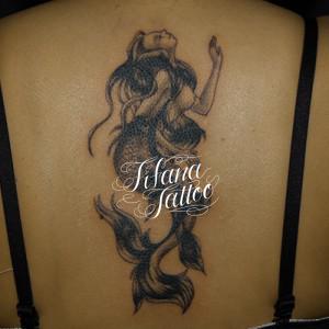 人魚のカバーアップ・タトゥー