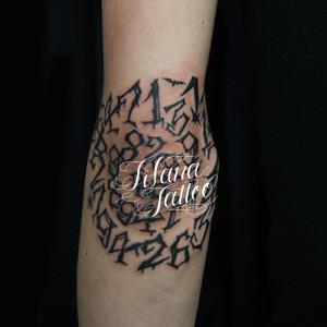 数字のタトゥー|刺青作品画像