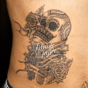 メキシカンスカルのタトゥー