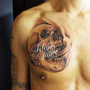 スカルのタトゥー作品画像