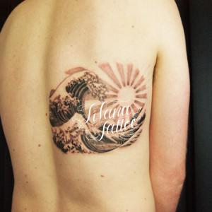 富獄三十六景の刺青作品