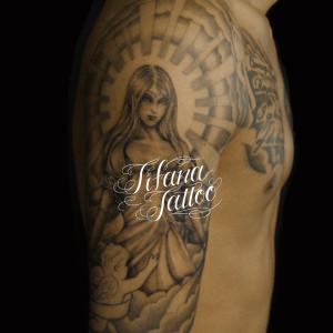 女神と天使のタトゥー