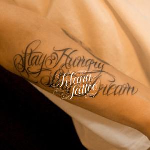 英語のフレーズのタトゥー