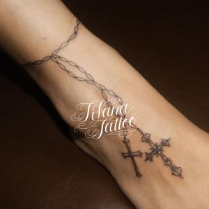 アンクレットのタトゥー