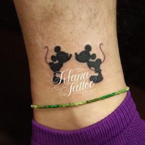 ミッキーとミニーのタトゥー