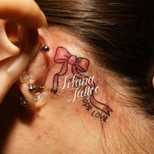 リボン|文字のタトゥー