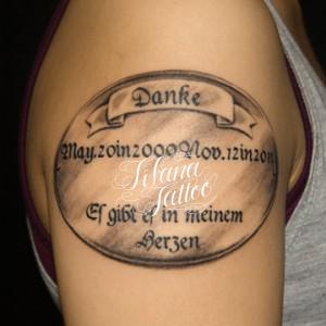 プレートのタトゥー