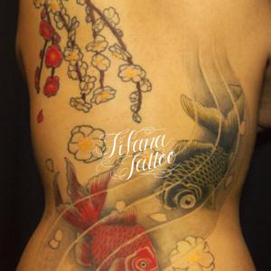 金魚の刺青作品