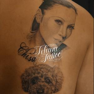 愛妻|愛犬のポートレイトタトゥー