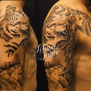 虎の刺青作品