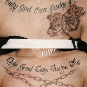 薔薇|鎖|文字のペア・タトゥー