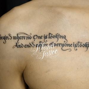 レタリングタトゥー