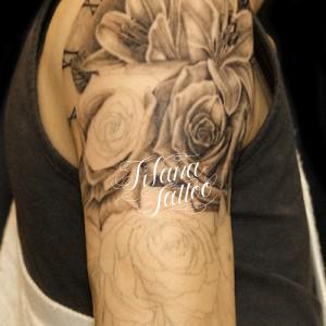 薔薇|百合のタトゥー