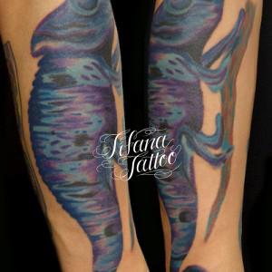 カメレオンのタトゥー