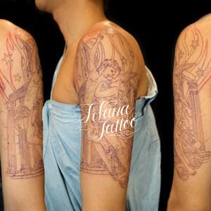 ブシュケ|キューピットのタトゥー|製作中