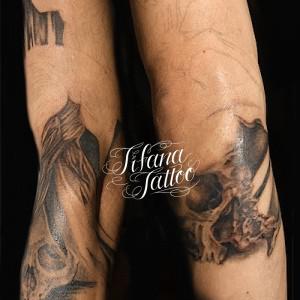 スカルのタトゥー|製作中