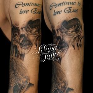 スカル|ドクロと烏のタトゥー|製作中