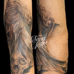 スカル|カラスのタトゥー|製作中