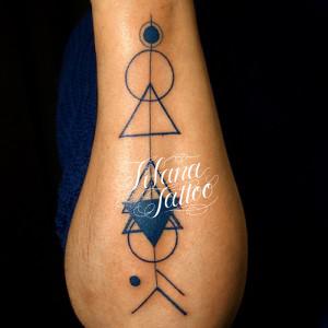 図形のタトゥー