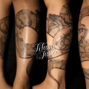 Realistic Snake Tattoo