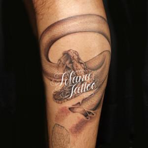 ヘビのタトゥー|制作進行中