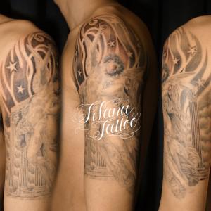 プシュケとキューピットのタトゥー