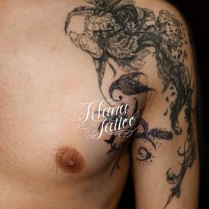 植物のタトゥー|持込デザイン