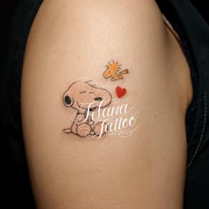 スヌーピーのタトゥー