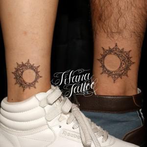 太陽×月のペア・タトゥー