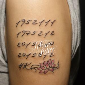 生年月日のタトゥー
