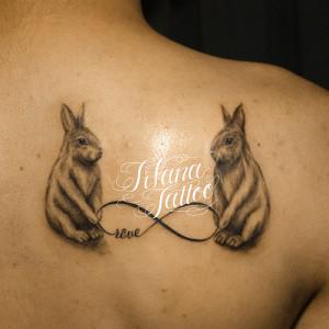 ウサギとインフィニティのタトゥー