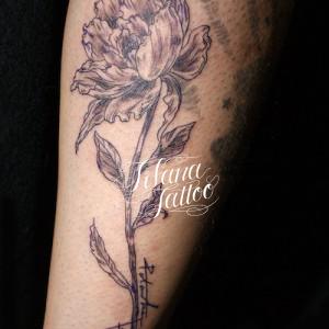 牡丹のタトゥー