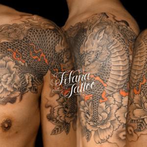 麒麟|牡丹のタトゥー