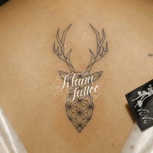 Geometric Deer Tattoo